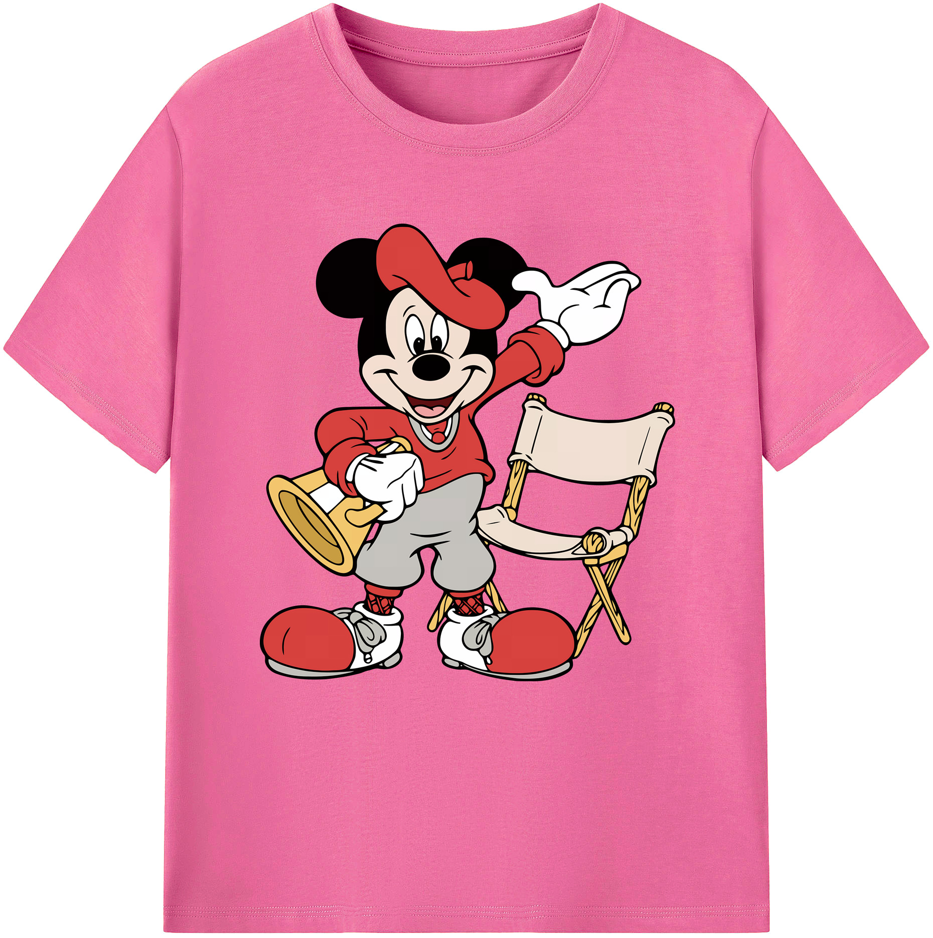 ミッキーマウス Mickey Mouse レディースカジュアルプリントTシャツ（綿100％）